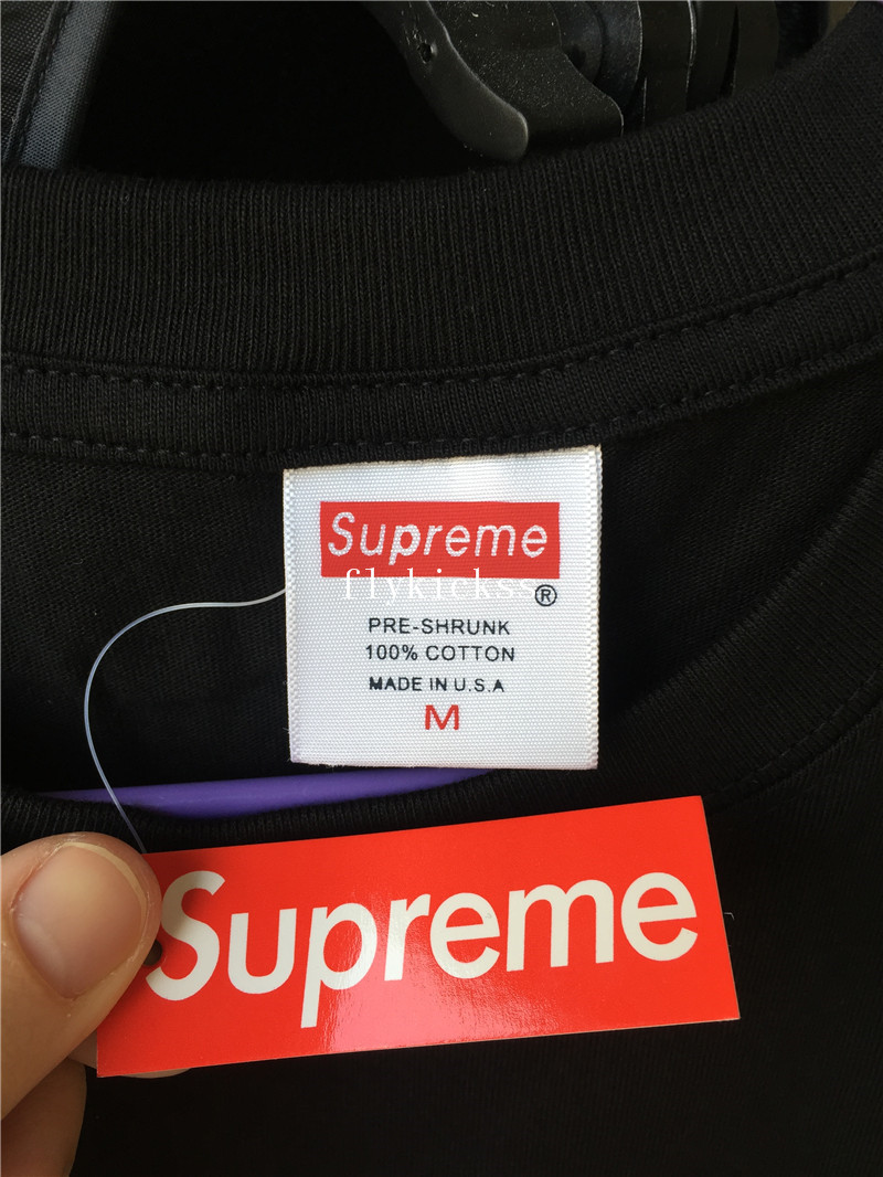 White Supreme Letter Black Tshirt